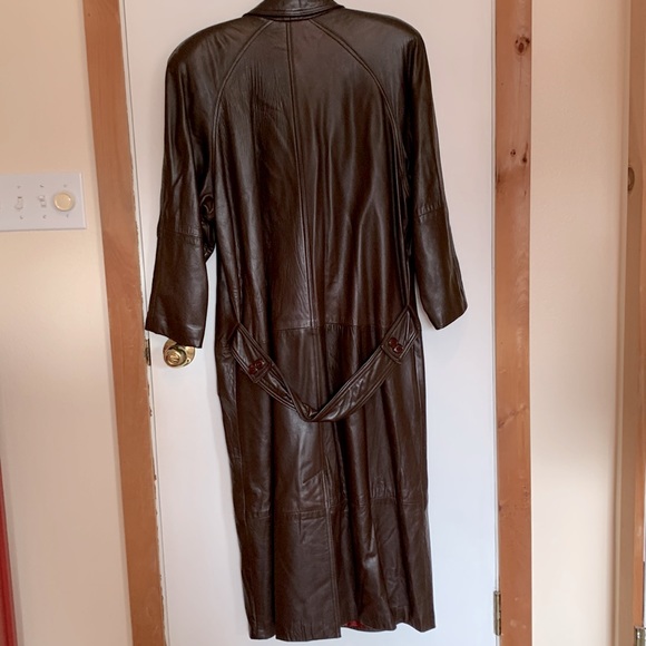 Vintage 80’s 90’s genuine leather coat. Brown. SO soft! Made in USA. Size: S - Picture 5 of 13